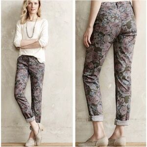 Pilcro and the Letterpress The HYPHEN Floral Chino Pants Size 27